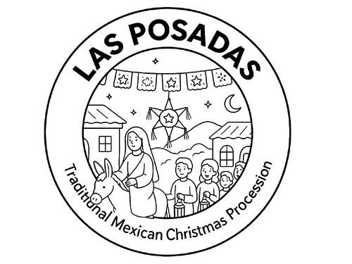 Las Posadas Coloring Badge