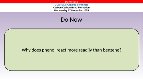 OCR A Level Chemistry Chapter 28 - Organic Synthesis