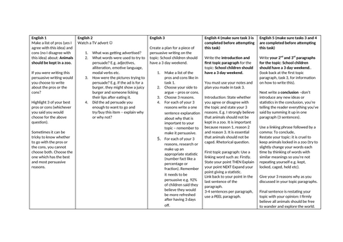 Primary Maths and English Homework or Fast Finisher Activities ...