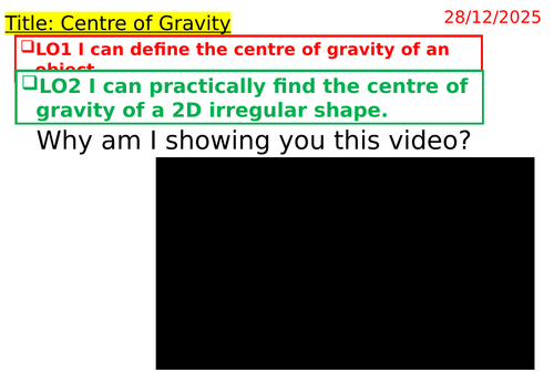 Centre of gravity for IGCSE Physics 0625 CIE Unit 1 | Teaching Resources