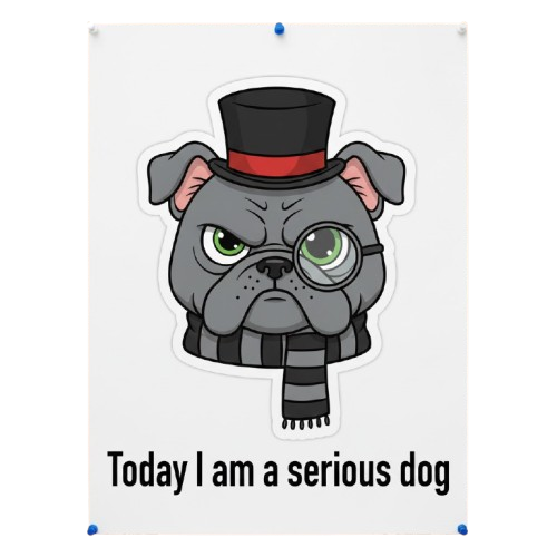 I'm a serious dog today