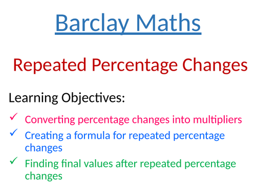 Repeated Percentage Changes