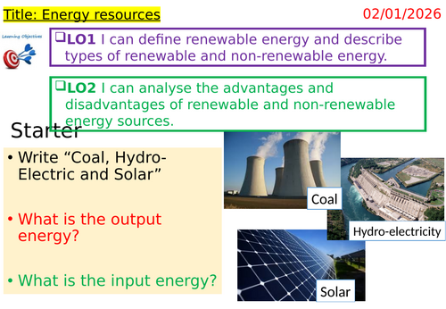 Energy resources and sources for IGCSE Physics 0625 CIE Unit 1 ...