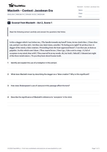 Macbeth Revision Bundle | Characters, Themes & Context | GCSE English ...