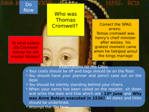 GCSE History Edexcel Henry VIII and his Ministers Unit 2 | Teaching ...