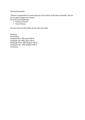 GCSE History Edexcel Henry VIII and his Ministers Unit 2 | Teaching ...