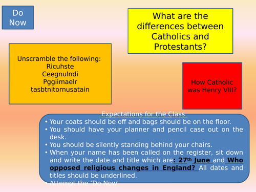 Henry VIII and his Ministers Unit 3 Edexcel GCSE History | Teaching ...
