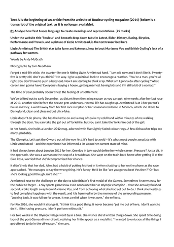 A Level English Language Paper 1 Section A Bundle: Past Paper ...