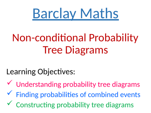 Non-conditional Probability Tree Diagrams