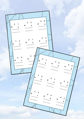 2 digit by 1 digit multiplication (Not crossing/regrouping)