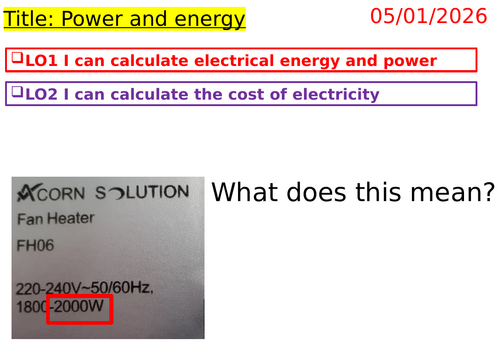 Electrical Power and Energy for IGCSE Physics 0625 CIE Unit 4 ...