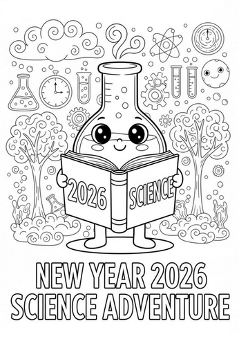 New Year Science Goal Setting Writing + 2026 Art Coloring Yearly Update ...