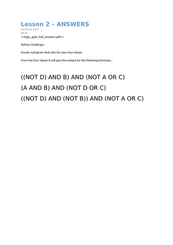 GCSE Computer Science – Boolean Logic Lesson 2: Logic Gates (AND, OR ...