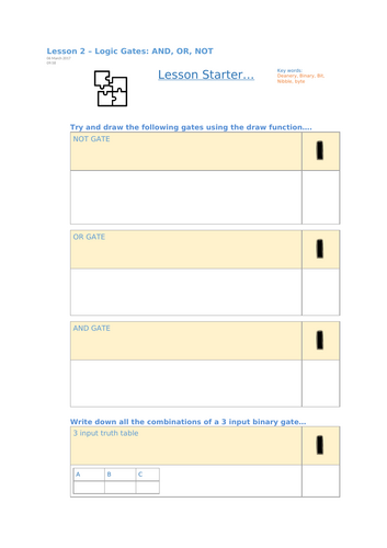 GCSE Computer Science – Boolean Logic Lesson 2: Logic Gates (AND, OR ...