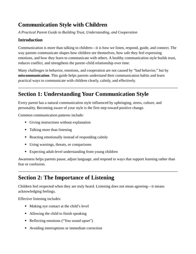 A Parent Guide to Listening, Speaking, and Connecting with Confidence ...