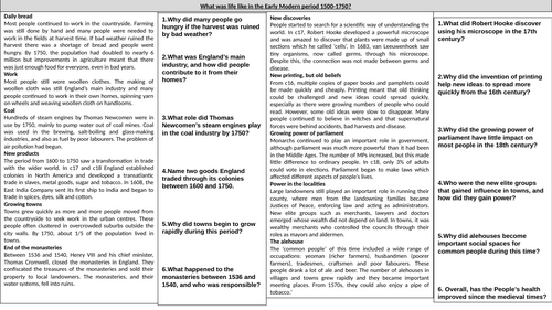 All lessons and worksheets for OCR B GCSE people's health- early modern ...