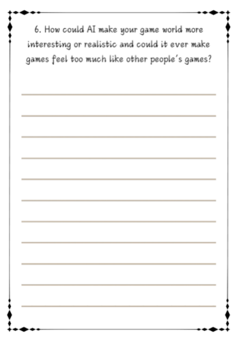 AI-Powered Worlds: A Game Design Open Ended Question Booklet to Ponder ...
