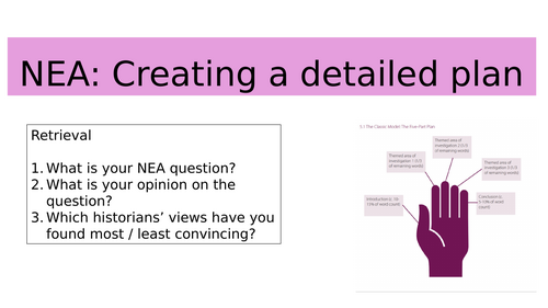 OCR A-level History NEA scheme of work | Teaching Resources