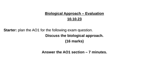 AQA A Level Psychology Approaches Lessons & Workbook - NEW SPEC (7182 ...