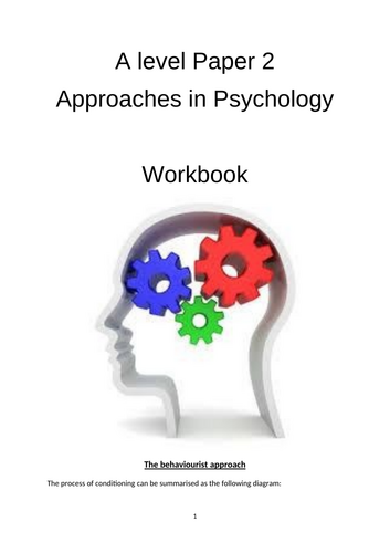 AQA A Level Psychology Approaches Lessons & Workbook - NEW SPEC (7182 ...
