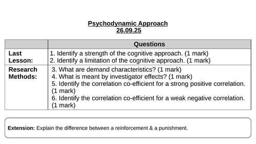 AQA A Level Psychology Approaches Lessons & Workbook - NEW SPEC (7182 ...