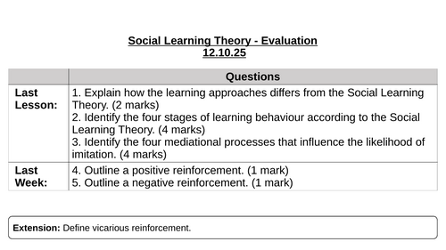 AQA A Level Psychology Approaches Lessons & Workbook - NEW SPEC (7182 ...