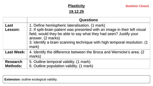 AQA A Level Psychology Approaches Lessons - NEW SPEC (7182)/Teaching ...