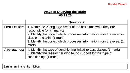 AQA A Level Psychology Approaches Lessons - NEW SPEC (7182)/Teaching ...
