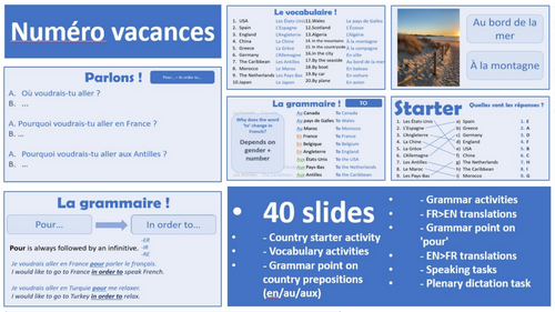 2026 French AQA GCSE Module 5.1 - Des vacances de rêve