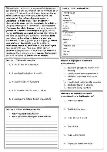 2026 French AQA GCSE Module 5.2 - On part pour la Corse | Teaching ...