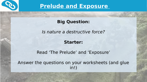 AQA Poetry Comparison: Prelude and Exposure Power of Nature