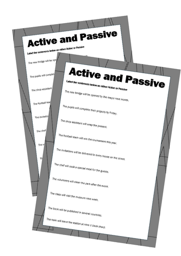 Active or Passive - Future tense