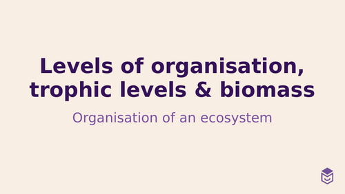 AQA GCSE 4.7.4 Trophic levels in an ecosystem | Teaching Resources