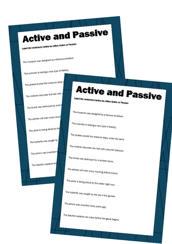 Active or Passive?