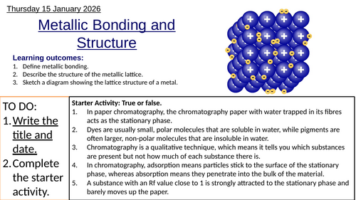 S2.3  Metallic Bonding and Structure, SL (IBDP Chemistry)