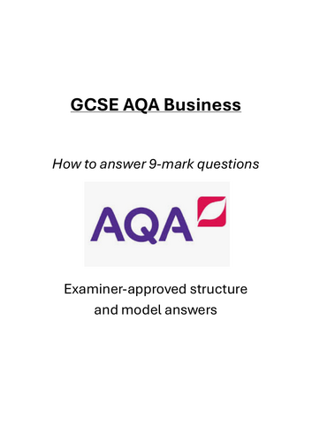 GCSE AQA Business – How to Answer 9-Mark Questions (Exam Technique ...