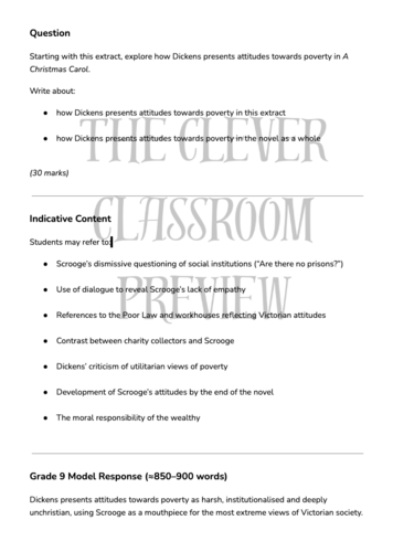 AQA GCSE English Literature – A Christmas Carol Exam Extract Questions ...