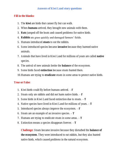 Intruders in an Ecosystem /Invasive species – KS3 (Topic 4.3 ...