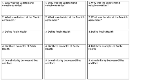 AQA Conflict and Tension 1919-1939 - Part 3- Lessons & Worksheets ...