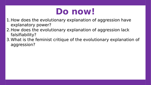 AQA A-level Psychology: Frustration-Aggression Hypothesis (Lesson 9 of Aggression)