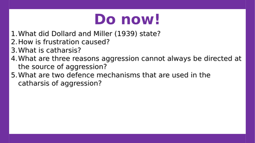 AQA A-level Psychology: Frustration-Aggression Hypothesis (Evaluation) (Lesson 10 of Aggression)