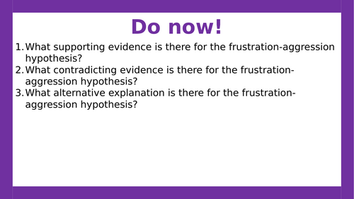 AQA A-level Psychology: Social Learning Theory (Lesson 11 of Aggression)