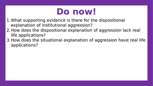 AQA A-level Psychology: Desensitisation, Disinhibition and Cognitive Priming (Lesson 17 of Aggressio