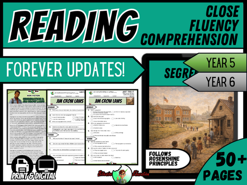 Segregation & Jim Crow Laws | Reading Comprehension | Year 5/6 ...