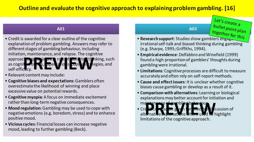 Gambling addiction: Cognitive theory | First teach in 2025 - AQA A ...