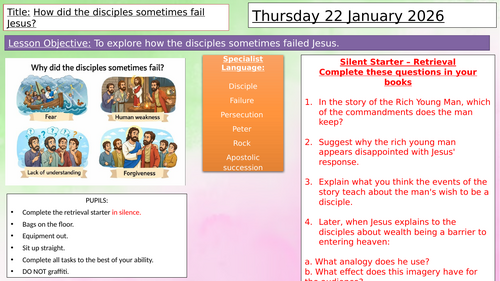 Y9: KS3 CATHOLIC RED: Galilee to Jerusalem - L3: How did the disciples ...