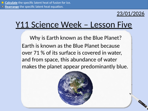 GCSE Physics : Space Travel and Water