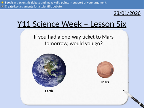 GCSE Physics: Scientific Debate - Should humans colonise Mars?