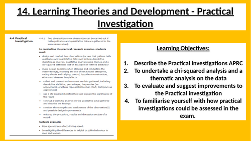 14. LT&D Practical Investigation