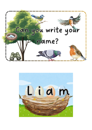 Big Bird Watch - Name writing